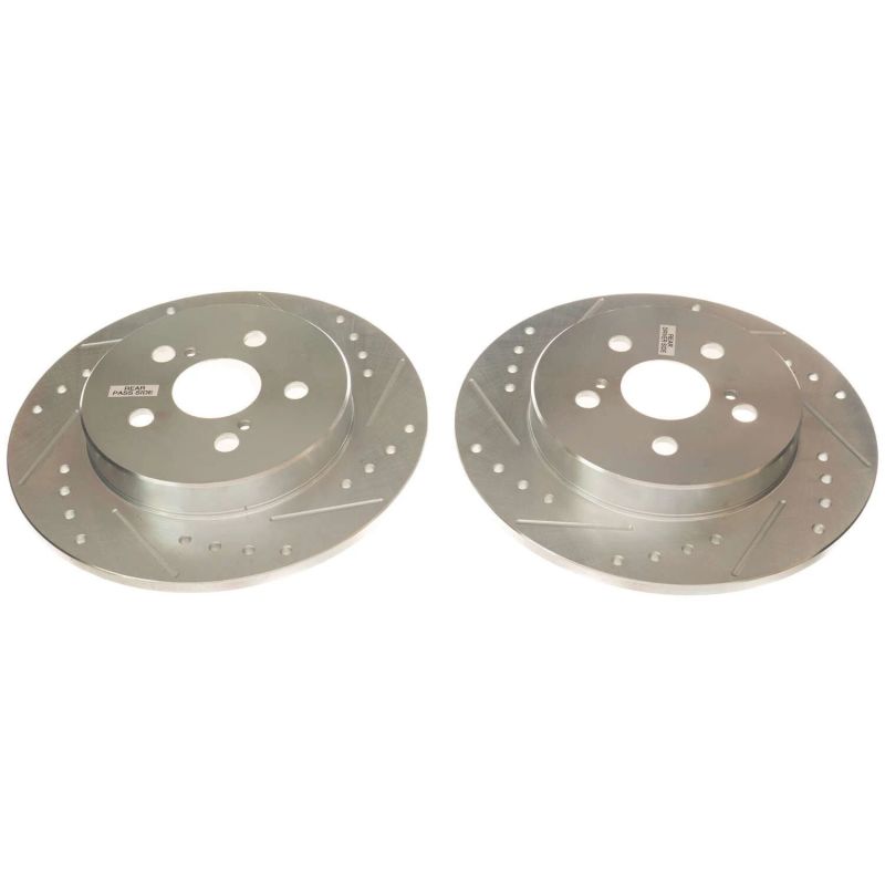 PowerStop fits Toyota 19-20 Corolla Rear Evolution Drilled & Slotted Rotors -