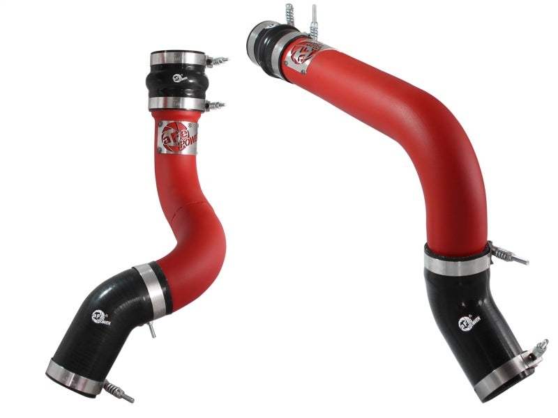 AFE 46-20134-R unner 3in Red Intercooler Tubes Hot & Cold Side Kit for 13-14 fi