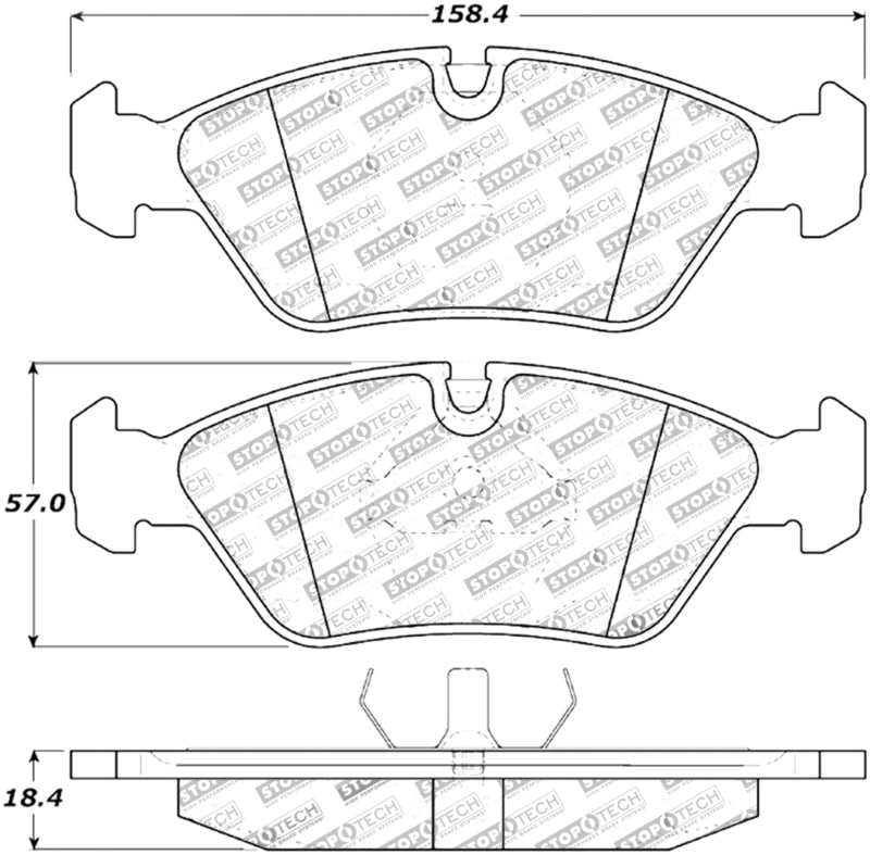 Stoptech 308.0253 Street Touring Brake Pads