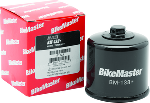 BikeMaster 171723 BikeMaster BM-138+ Oil Filter - Black