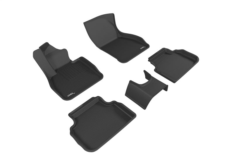 3D MAXpider 2017-2022 fits Kia Niro Elegant Floor Mat- Black 1St Row 2Nd Row