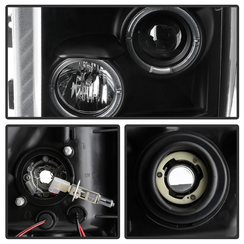 Spyder 5086013 fits Ford 11-16 Super Duty Projector Headlights LEDHalo DRL All