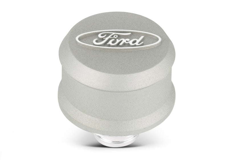 fits Ford 302-437 Racing Grey Breather Cap w/ fits Ford Logo