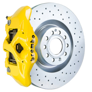 Brembo 1S4.8003A5 Brembo 14-20 A3 Front GT BBK 4 Piston Cast 345x30 1pc Rotor Drilled-Yellow