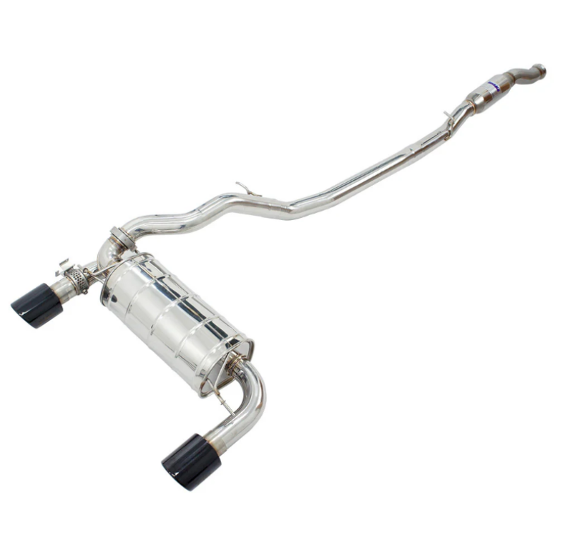 Invidia HS15FFR3V1RB 15-18 fits Ford Focus RS Q300 w/Valve Rolled Black Tip Cat-