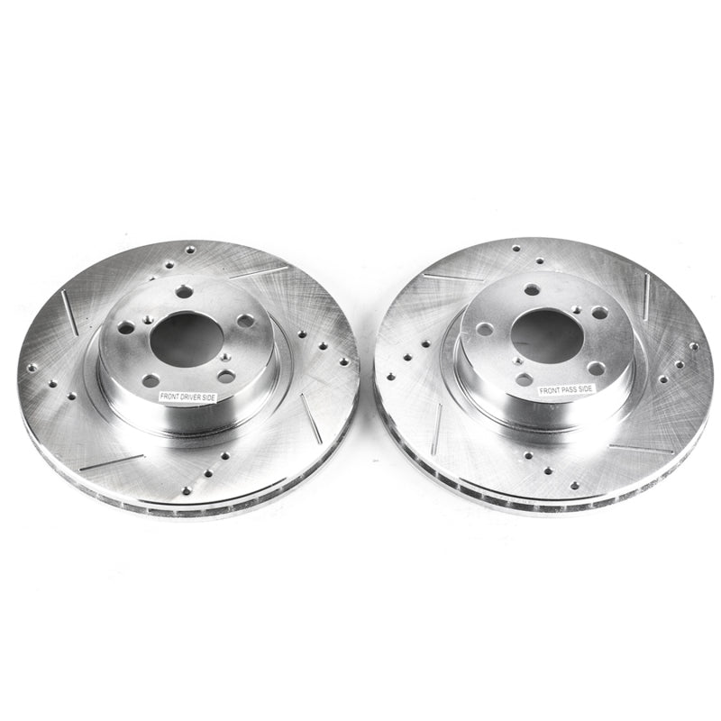 PowerStop fits Saab 05-06 9-2X Front Evolution Drilled & Slotted Rotors - Pair