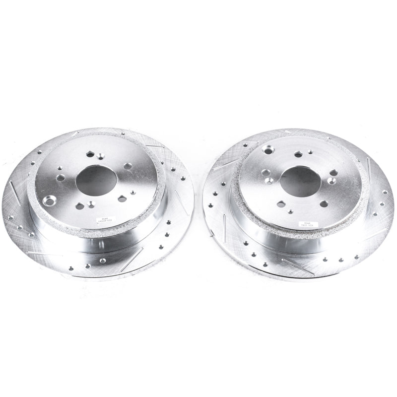 PowerStop fits Acura 01-06 MDX Rear Evolution Drilled & Slotted Rotors - Pair