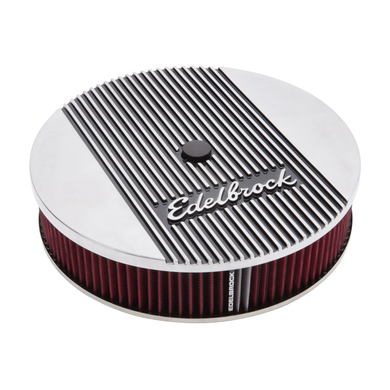Edelbrock 4268 Air Cleaner Elite II 14In Diameter w/ 3In Element Standard Height Polished