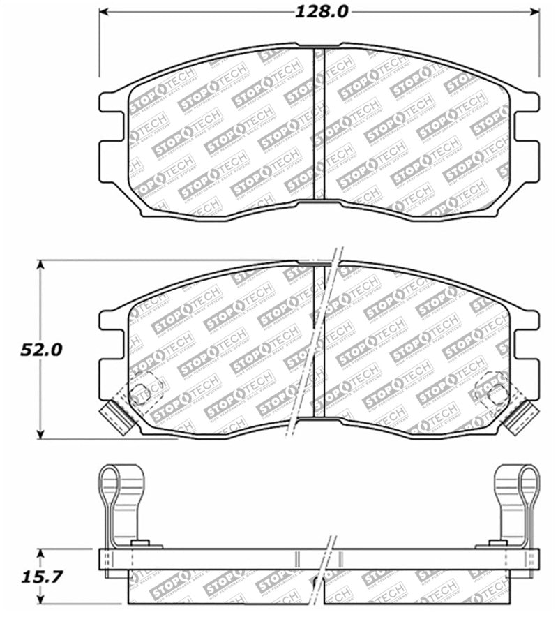 Stoptech 305.0484 Street Select Brake Pads - Rear