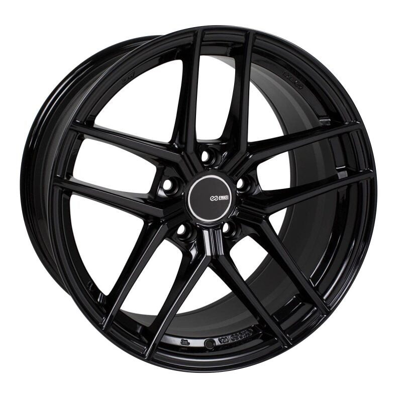 Enkei 498-985-4442BK TY5 19x8.5 5x112 42mm Offset 72.6mm Bore Black Wheel