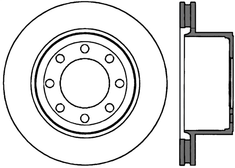 Stoptech 126.65113CSR Power Slot 05-11 Ford F250/F350 PU 2WD/4WD Rear Right Slotted CRYO-STOP Rotor
