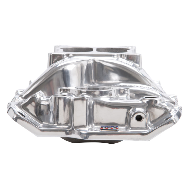 Edelbrock 26011 fits SBC Perf Air Gap Manifold Polished