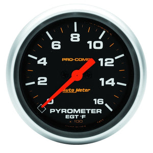 AutoMeter 5444 Autometer Pro Comp Full Sweep Electronic 1600F Pyrometer Gauge