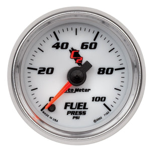 AutoMeter 7163 Autometer C2 52mm 100 PSI Electronic Fuel Pressure Gauge