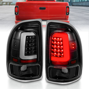 ANZO 311347 1997-2004 fits Dodge Dakota LED Taillights Black Housing Clear Lens Pair