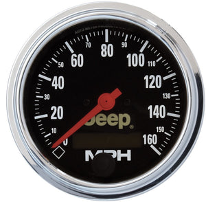 AutoMeter 880244 Autometer fits Jeep 3.375 In-Dash 0-160 MPH Electrical Speedometer Gauge - Programmable