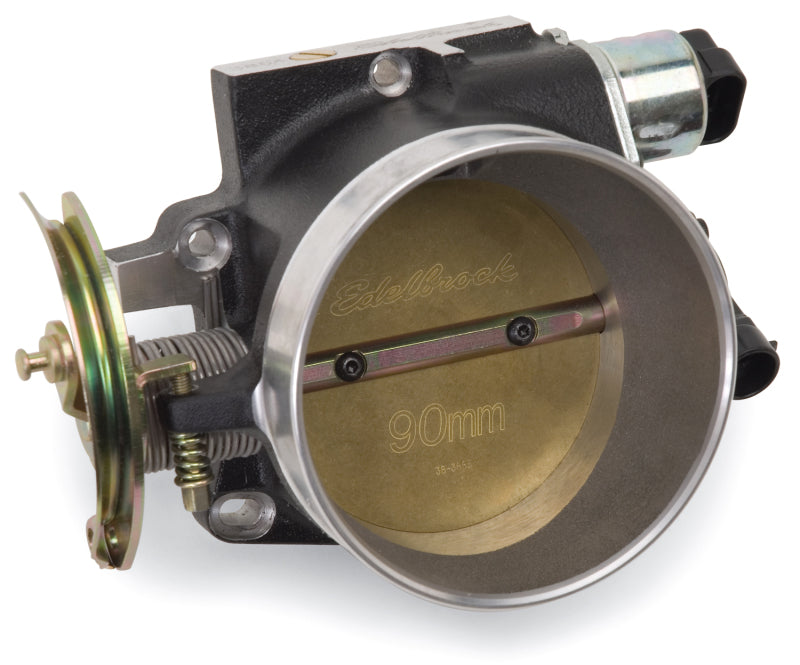 Edelbrock 38643 Throttle Body Victor Universal LS1 90mm Black Mini Texture Powder Coating