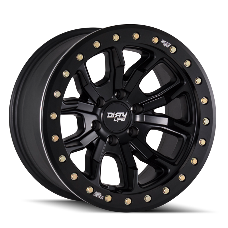 Dirty Life 9303-7985MB38 9303 DT-1 17x9 / 5x139.7 BP / -38mm Offset / 108mm Hub Matte Black Wheel - Beadlock