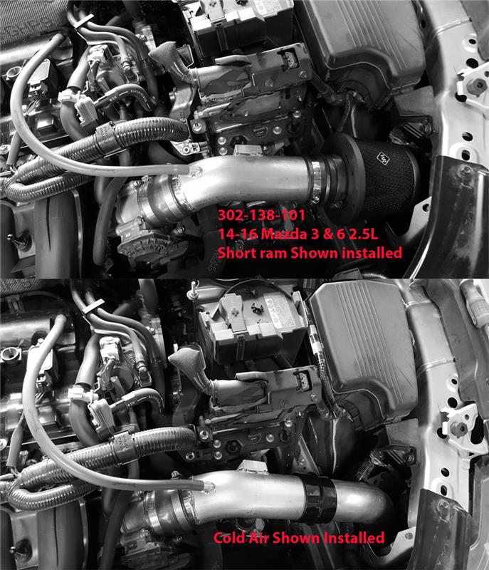 Weapon R 302-138-101 14-16 fits Mazda 3 / Mazda 6 2.5L Secret Weapon Intake