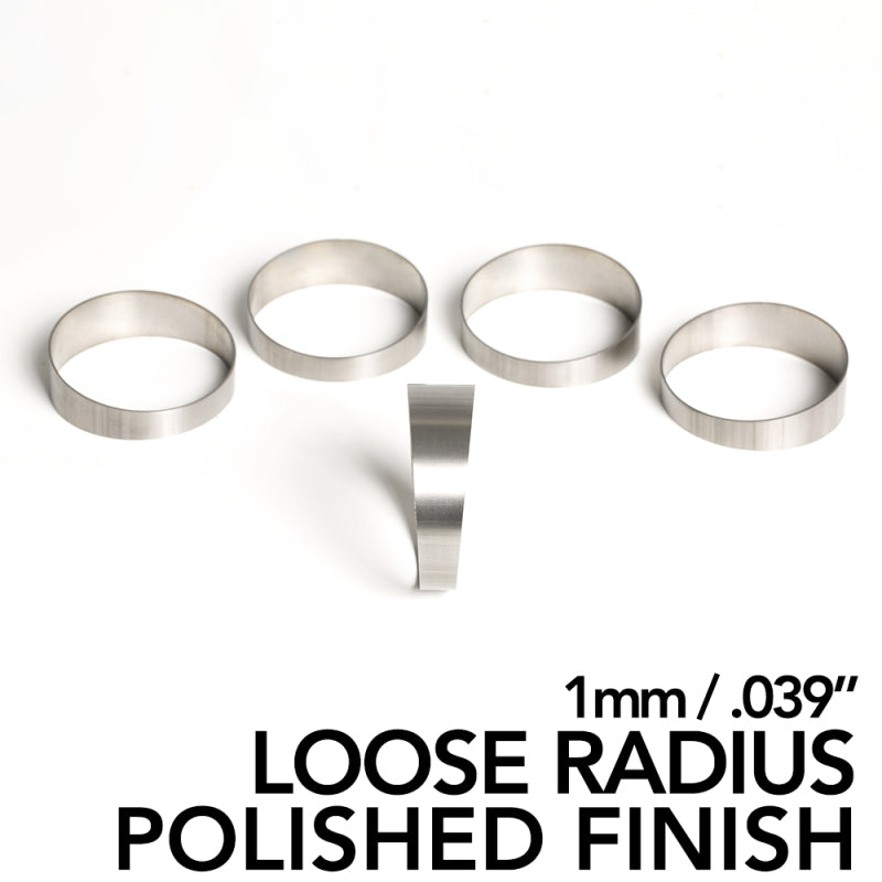 Ticon 109-04501-2003 Industries 1.75in 45 Degree 2.3D CLR 1mm/.039in Wall Polished Titanium Pie Cuts - 5pk