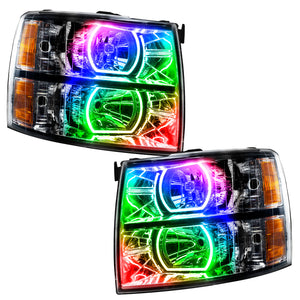 ORACLE Lighting 8189-334 Oracle 07-13 fits Chevrolet Silverado SMD HL - Blk - Square Style - w/o Controller