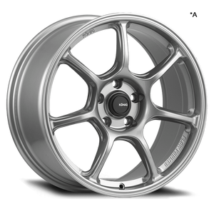 Konig UG9851036T Ultragram 18x9.5B 5x100 ET36 Titanium Metallic Knurled Bead