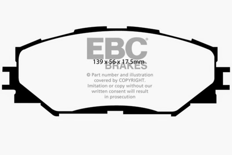 EBC DP21791 fits Lexus 10-12 HS250h 2.4 Hybrid Greenstuff Front Brake Pads