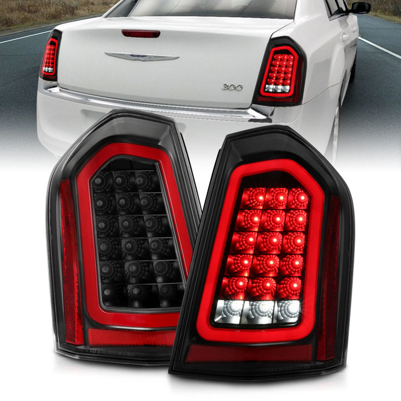 ANZO 321343 fits Chrysler 11-14 300 LED Taillights Black w/ Sequential