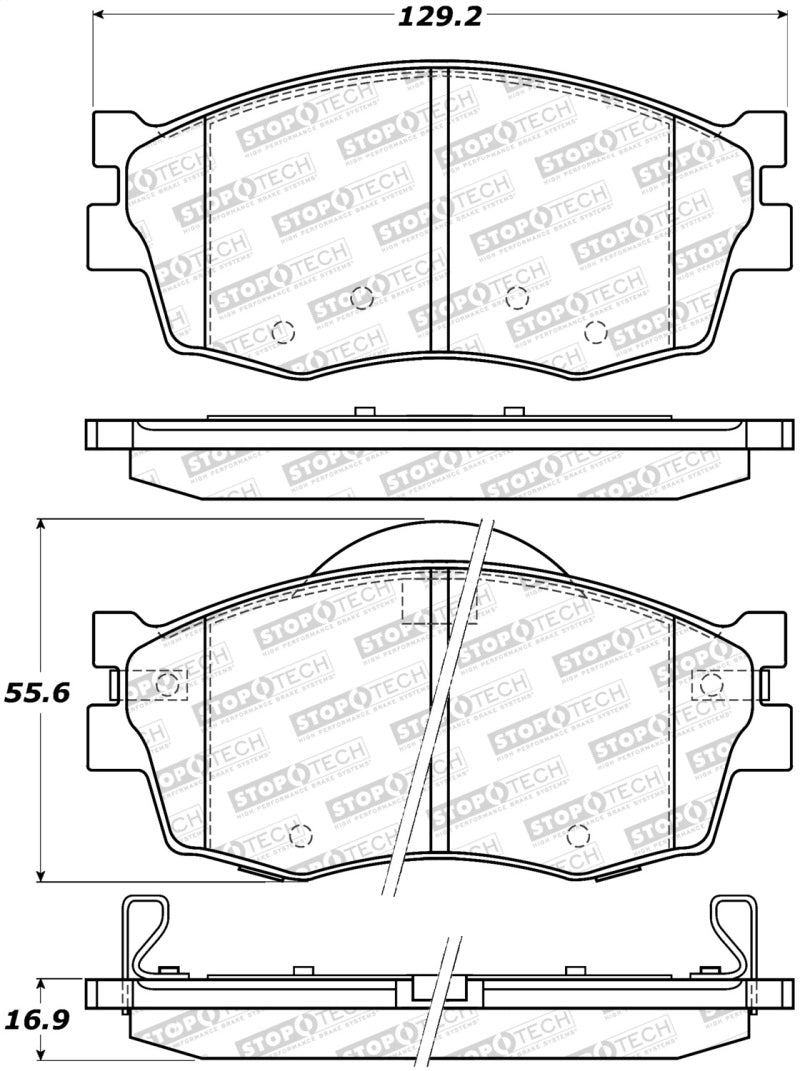 StopTech 308.1156 Street Brake Pads