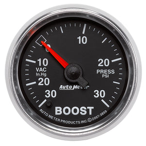 AutoMeter 3859 Autometer GS 30inhg-30PSI Digital Vac/Boost Gauge