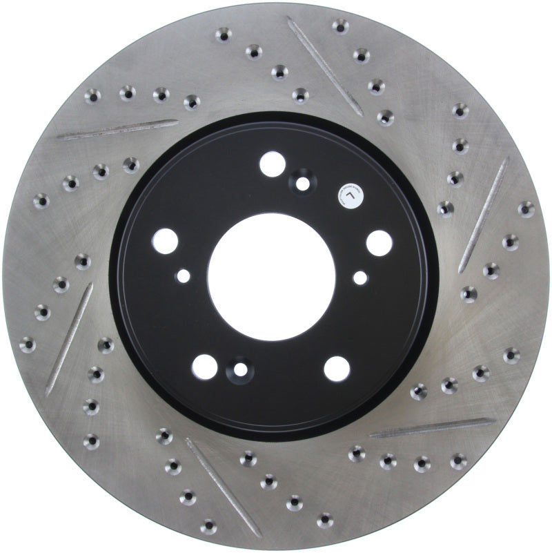 Stoptech 127.40086L Slotted & Drilled Sport Brake Rotor Front Left 13 fits Honda Accord Sport