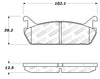 Stoptech 305.0458 91-96 Ford Escort / Mercury Tracer Street Select Rear Brake Pads