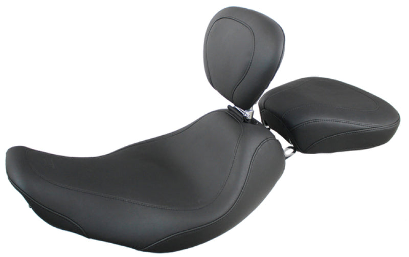 Mustang 79693 Harley Rd King, 06-07 Str Glide, 00-05 fits Eagle 97-07 Wide Tripper Solo Seat w/DBR - Black