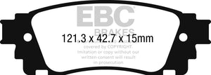 EBC UD1805 2017+ fits Toyota C-HR 2.0L Ultimax2 Rear Brake Pads