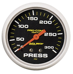 AutoMeter 5423 AutoMeter Gauge Pressure 2-5/8in. 300PSI Liquid Filled Mech Pro-Comp