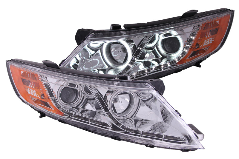 ANZO 121459 2013 fits Kia 11-20 Optima Projector Headlights w/ Halo Chrome (CCFL)