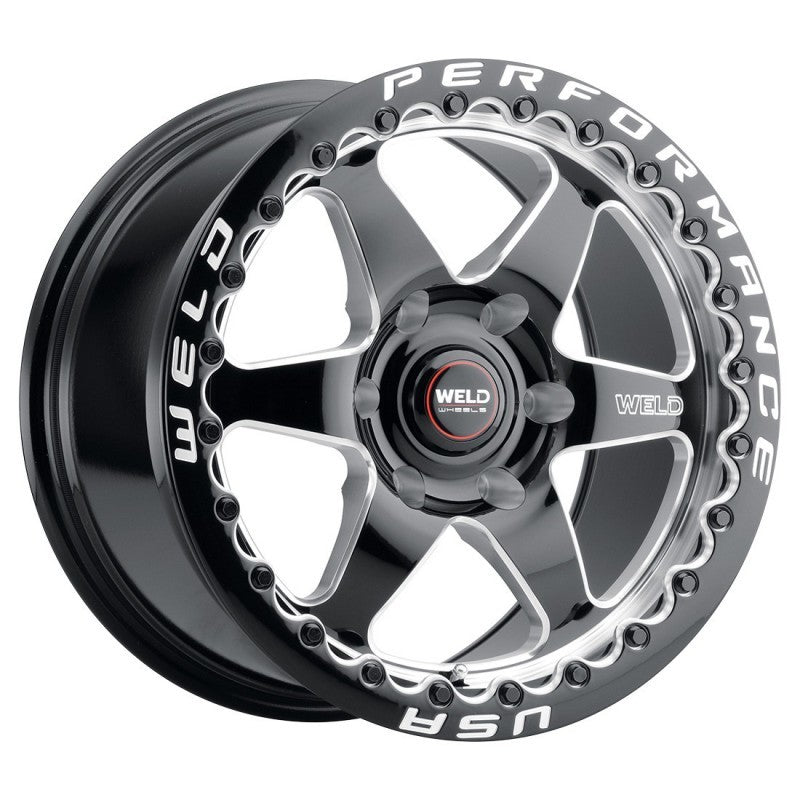 Weld  S90971181P36 S909 17x11 Ventura 6 Beadlock 6x127 ET36 BS7.375 Gloss BLK MI