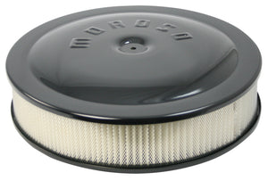 Moroso 65912 Racing Air Cleaner - 14in x 3in Filter - Raised Bottom - Aluminum -