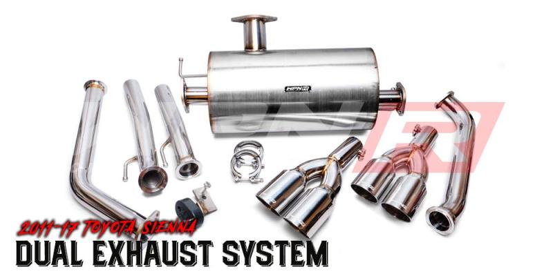 Weapon 953-600-101 R 11-17 fits Toyota Sienna 3.5L Axle Back Exhaust w/Straight Cut Tips