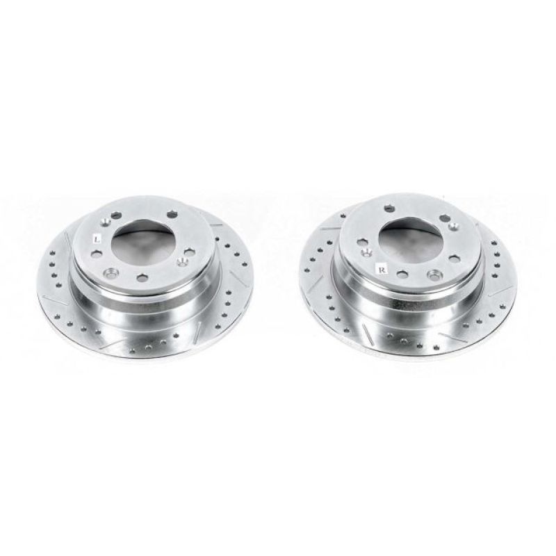 PowerStop fits Hyundai 09-12 Elantra Rear Evolution Drilled & Slotted Rotors -