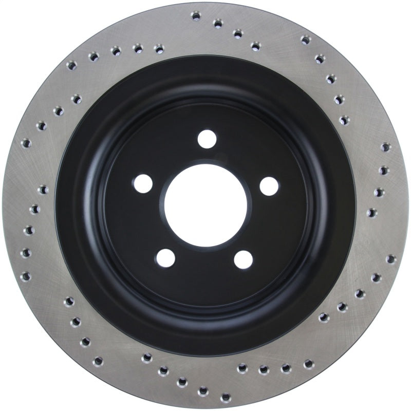 Stoptech 128.61109R Cross Drilled Sport Brake Rotor - 2015 Ford Mustang - Rear Right