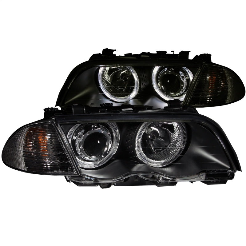 ANZO 121261 1901 fits BMW 99-20 3 Series E46 Projector Headlights w/ Halo Black (CCFL)