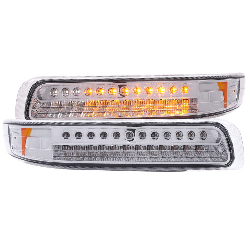 ANZO 511054 1902 fits Chevrolet 99-20 Silverado 1500 LED Parking Lights Chrome w/ Amber Reflector