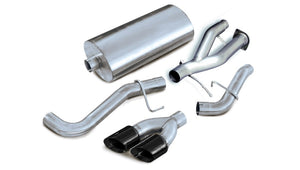 CORSA Performance 14220BLK Corsa 2002-2006 Cat-Back Exhaust w/Black Twin 4in Tips 02-06 fits Cadillac Escalade 6.0L V8