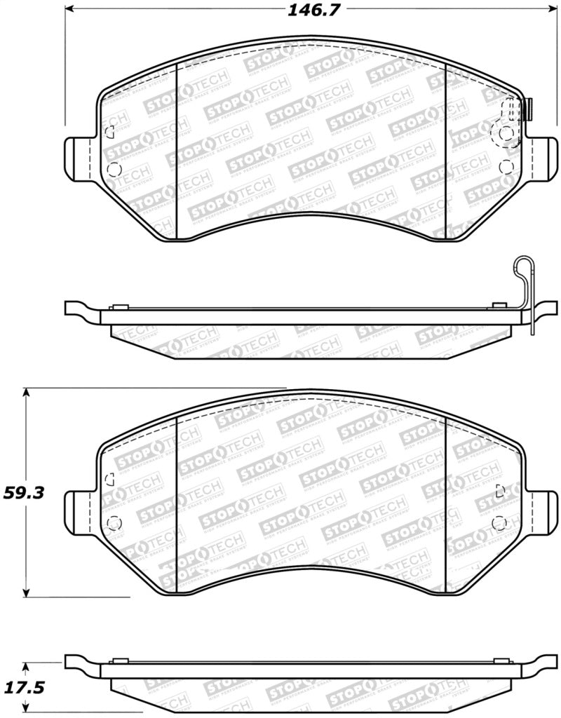 Stoptech 305.0856 Street Select Brake Pads
