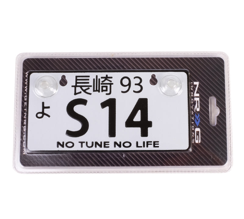 NRG MP-001-S14 fits Mini JDM Style Aluminum License Plate (Suction-Cup Fit/Universal) - S14
