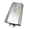 Stainless Bros 616-07623-2120 17in OAL 3in Oval SS304 Polished Finish Muffler -