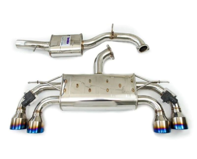 Invidia HS17GFR753V4RT fits Volkswagen 18-21 Golf MK7.5 Valved Q300 Rolled Titanium Tip Cat-Back Exhaust