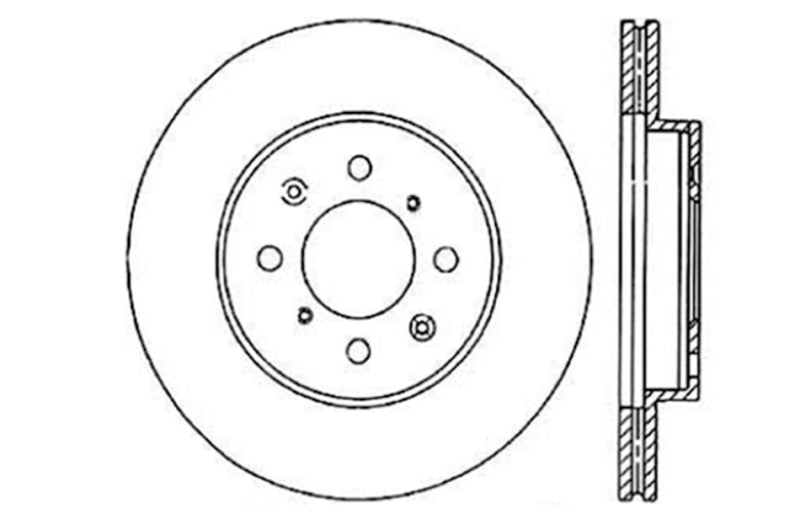 Stoptech 127.40021R 90-01 fits Acura Integra (exc. Type R) / 01-05 Honda Civic / 07+ Honda Fit / 93-97 Del Sol VTEC