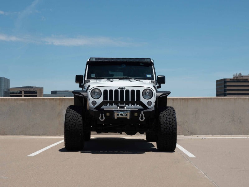 Road Armor 507AFF0B 07-18 fits Jeep Wrangler JK Stealth Front Fender Flare Body Armor w/LED DRL - Tex Blk